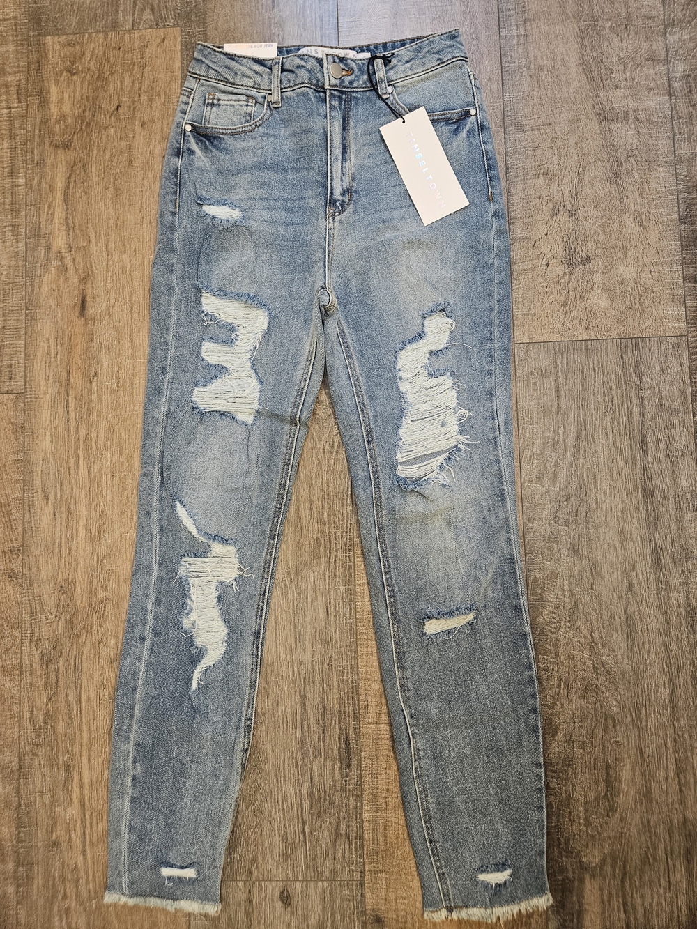 Distressed Light Blue Women's High-Rise Jeans